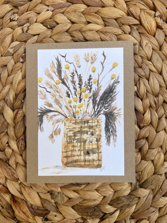 Dried Flower Basket- 1 card