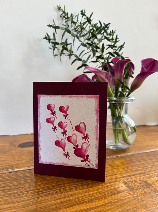 Floating Hearts- 1 card